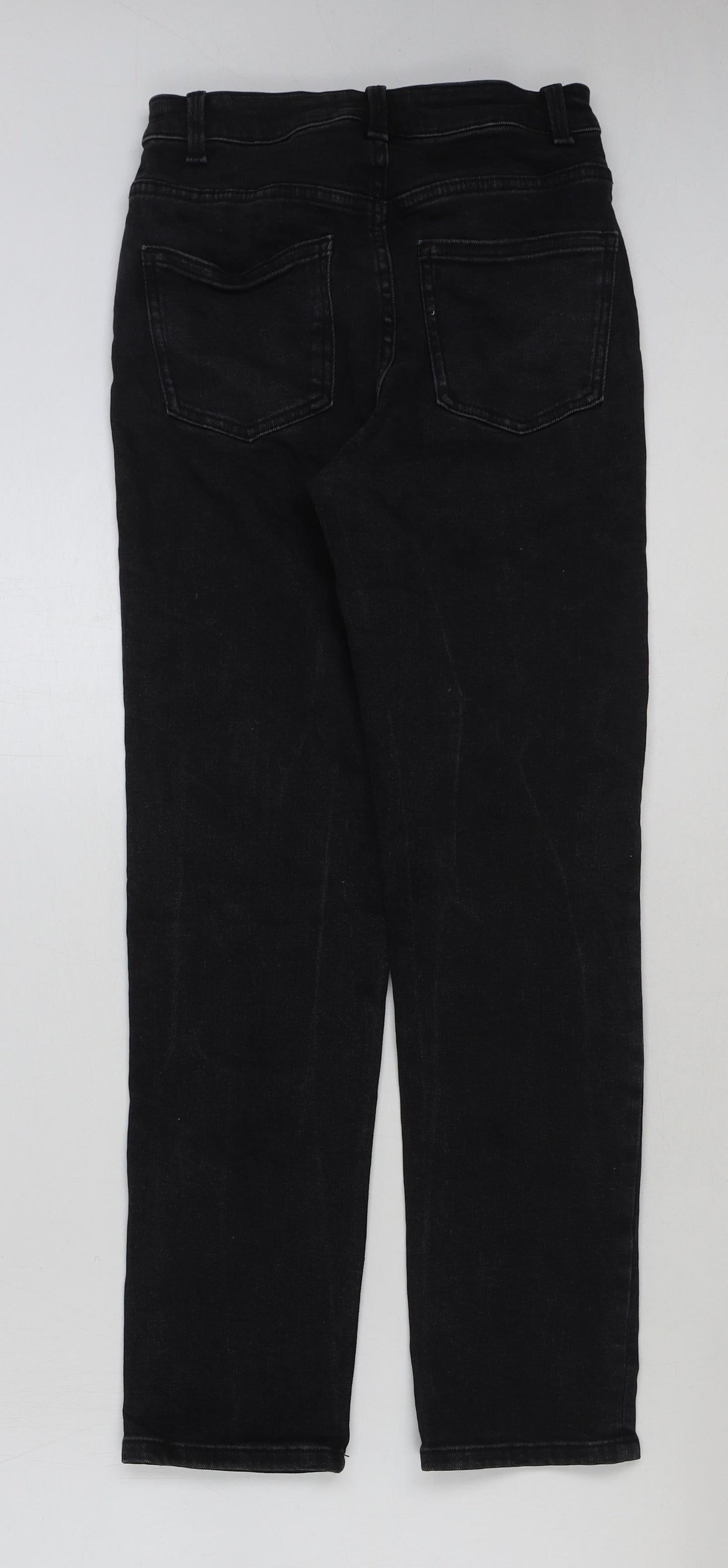 Denim & Co. Womens Black Cotton Skinny Jeans Size 8 L28 in Regular Button