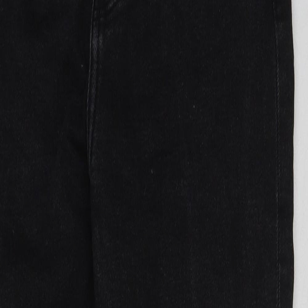 Denim & Co. Womens Black Cotton Skinny Jeans Size 8 L28 in Regular Button