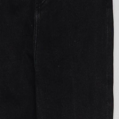 Denim & Co. Womens Black Cotton Skinny Jeans Size 8 L28 in Regular Button