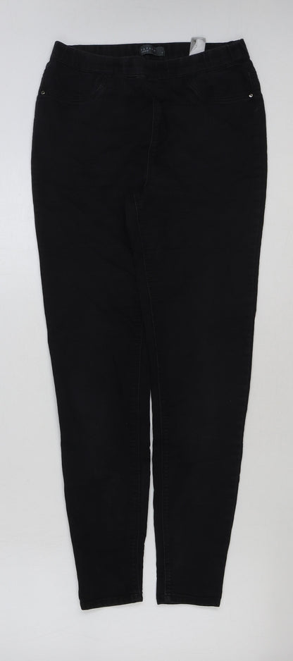 Womens UK Size 8 Papaya Regular Fit Skinny Black Jeans