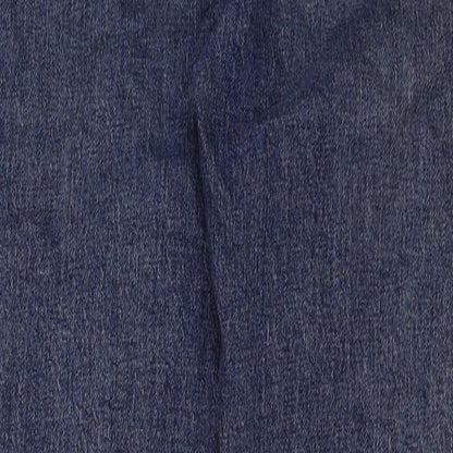 Denim & Co. Womens Blue Cotton Mom Jeans Size 8 L28 in Regular Button