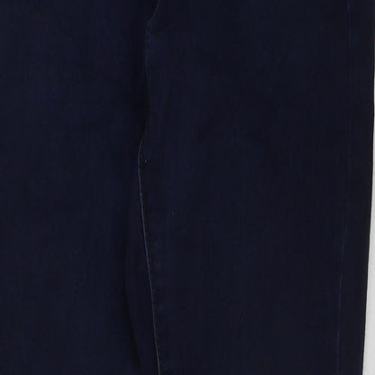 avenue denim Womens Blue Cotton Skinny Jeans Size 10 L27 in Regular Button