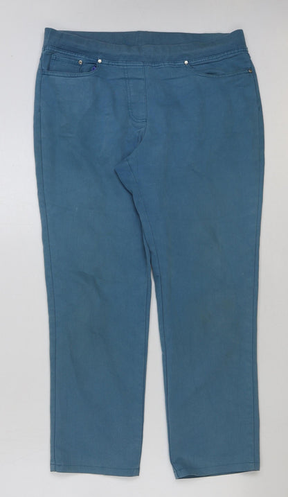 Womens UK Size 14 Epilogue Regular Fit  Blue Trousers