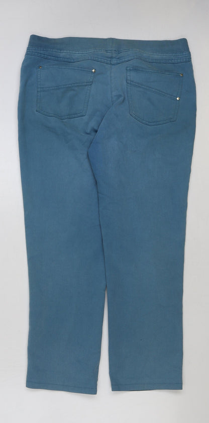Womens UK Size 14 Epilogue Regular Fit  Blue Trousers