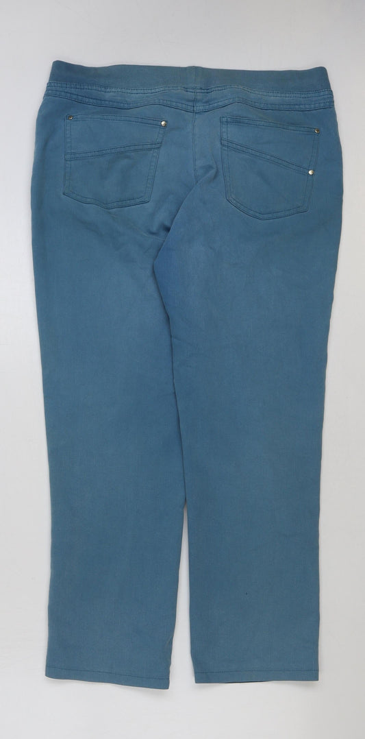 Womens UK Size 14 Epilogue Regular Fit  Blue Trousers