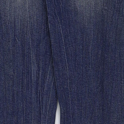 Denim & Co. Womens Blue Cotton Skinny Jeans Size 6 L31 in Regular Button