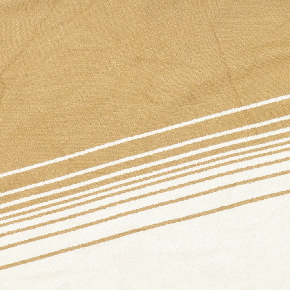 TU Womens Brown Striped Viscose Pullover Jumper One Size