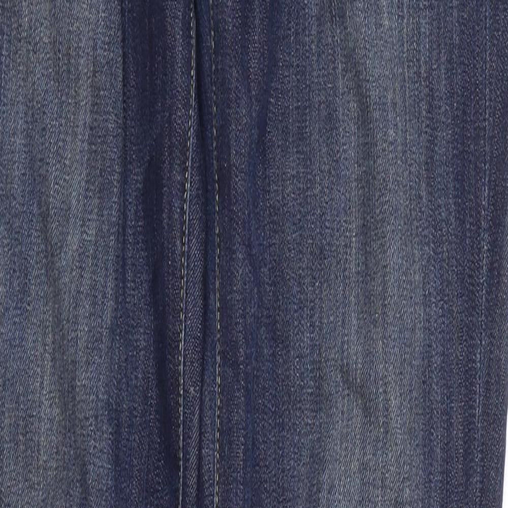7 Womens Blue Cotton Straight Jeans Size 29 L30.5 in Regular Zip