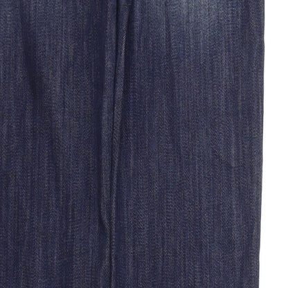 7 Womens Blue Cotton Straight Jeans Size 29 L30.5 in Regular Zip