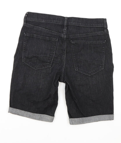 Gap Womens Black Cotton Bermuda Shorts Size 25 in L8 in Regular Zip