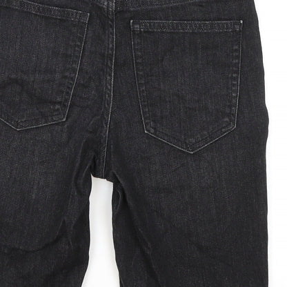 Gap Womens Black Cotton Bermuda Shorts Size 25 in L8 in Regular Zip