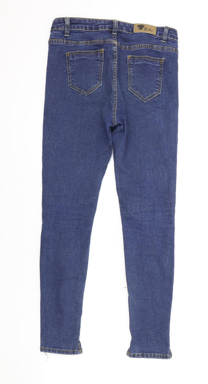 E Cool Jeans Womens Blue Cotton Skinny Jeans Size 29 in L26 in Regular Zip