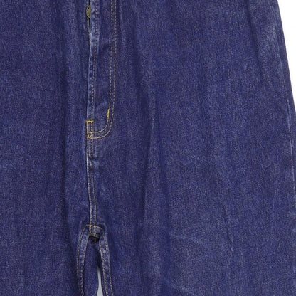 Americano Mens Blue Cotton Cropped Jeans Size 42 in L23 in Regular Button