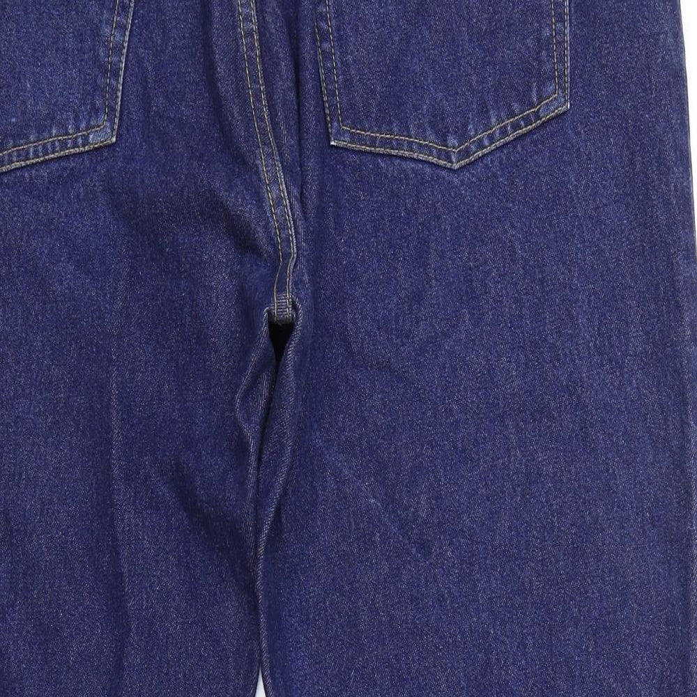 Americano Mens Blue Cotton Cropped Jeans Size 42 in L23 in Regular Button