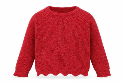 Select Girls Red Round Neck 100% Cotton Pullover Jumper Size 12-13 Years Pullover