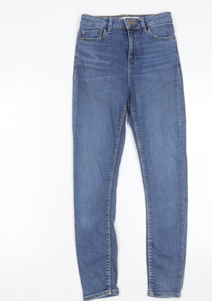 ASOS Womens Blue Cotton Skinny Jeans Size 26 in L30 in Regular Button