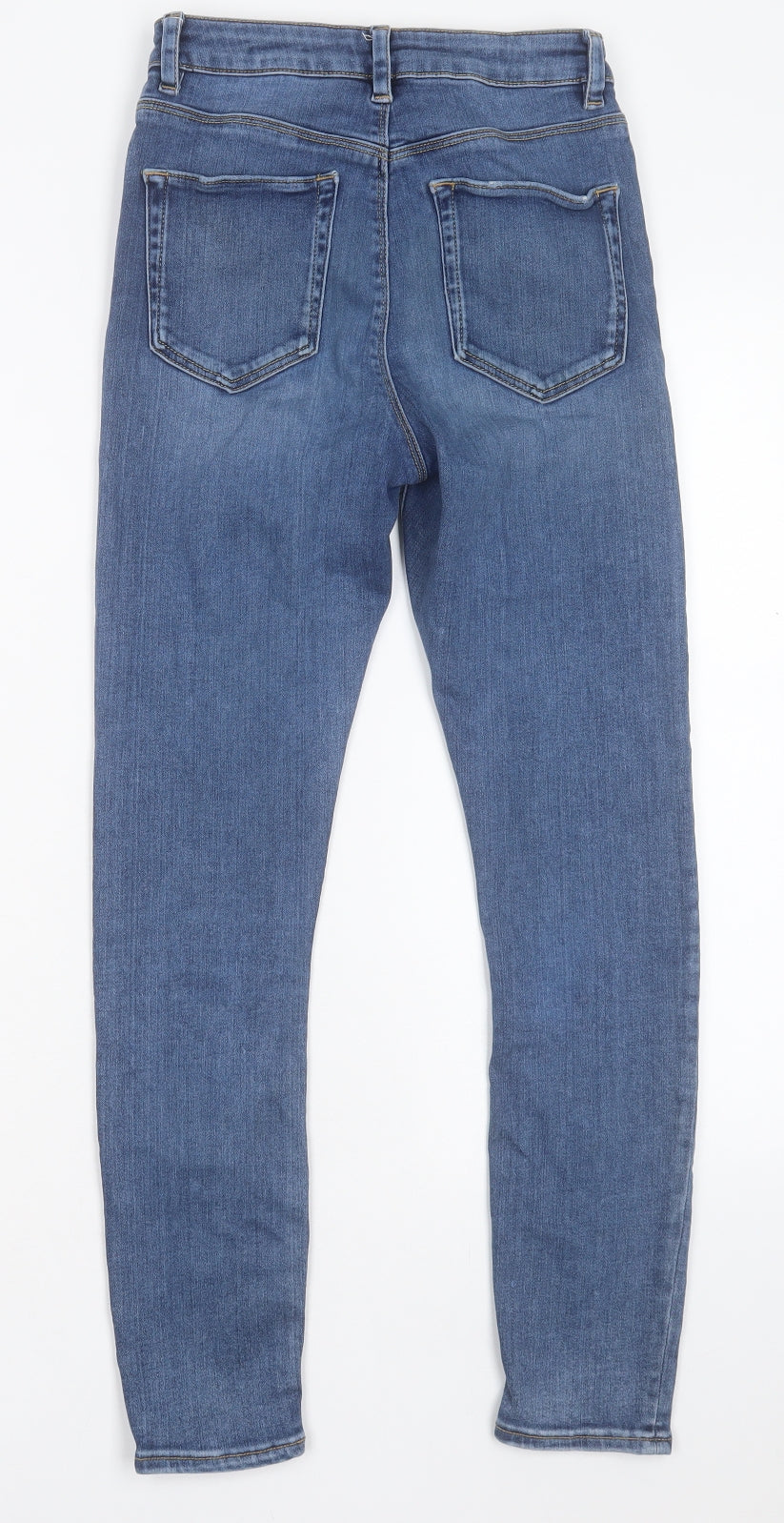 ASOS Womens Blue Cotton Skinny Jeans Size 26 in L30 in Regular Button