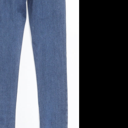 ASOS Womens Blue Cotton Skinny Jeans Size 26 in L30 in Regular Button