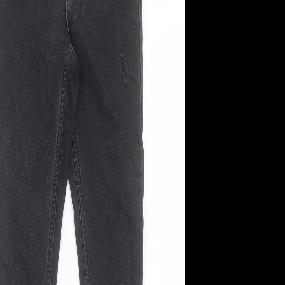 Denim & Co. Womens Black Cotton Skinny Jeans Size 8 L27 in Regular Button