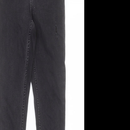 Denim & Co. Womens Black Cotton Skinny Jeans Size 8 L27 in Regular Button