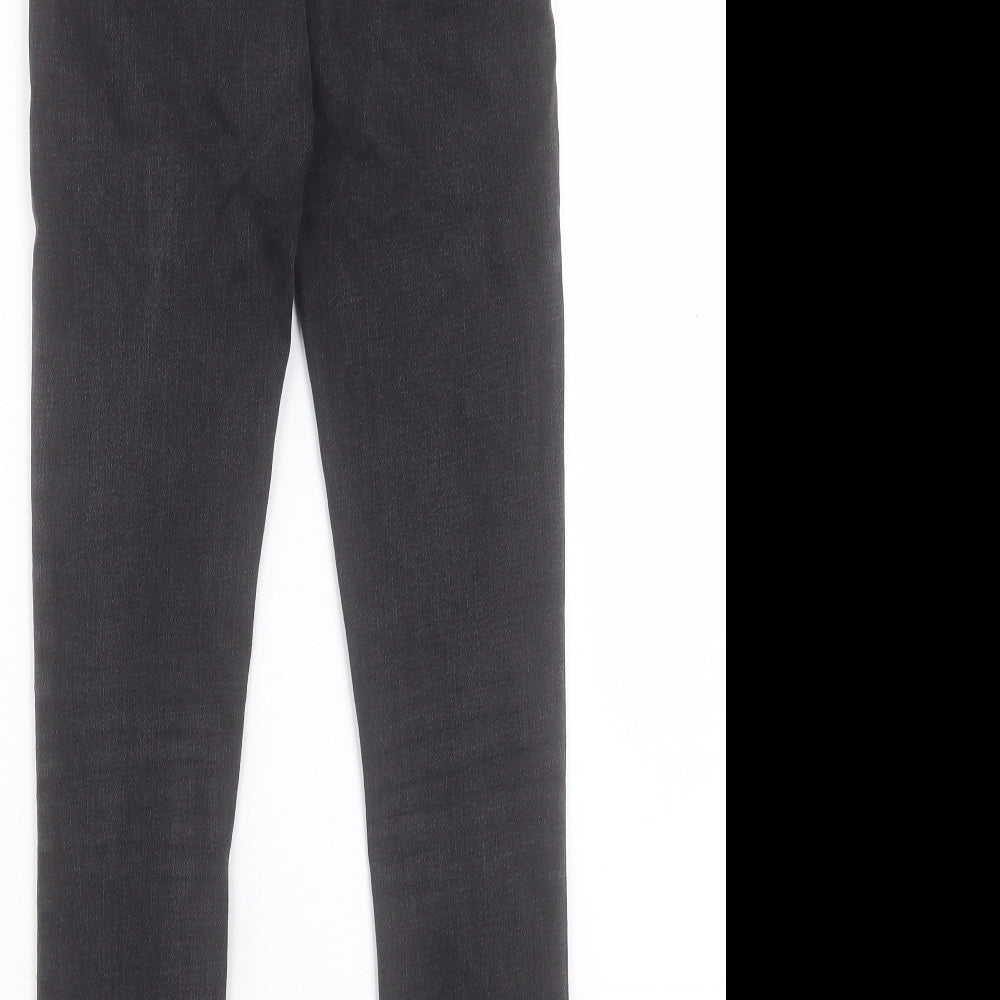 Denim & Co. Womens Black Cotton Skinny Jeans Size 8 L27 in Regular Button