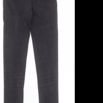 Denim & Co. Womens Black Cotton Skinny Jeans Size 8 L27 in Regular Button