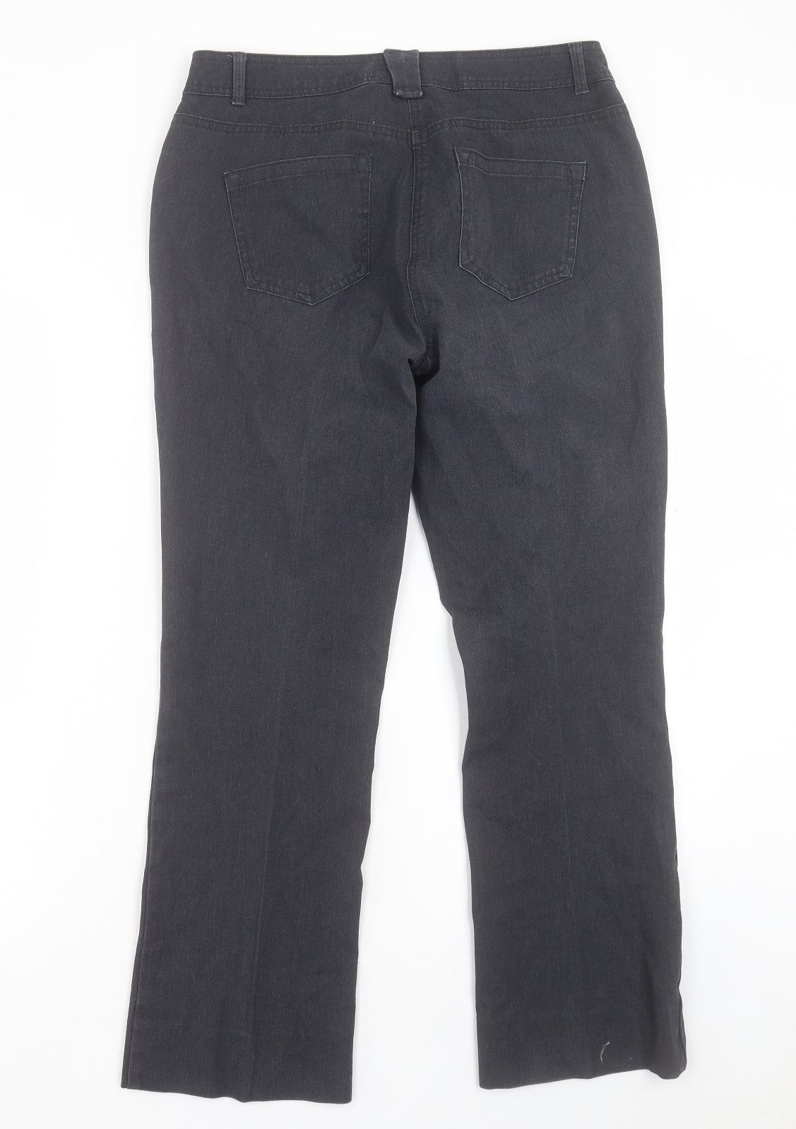 Maine Womens Black Cotton Straight Jeans Size 10 L26 in Regular Button