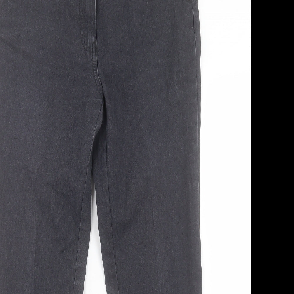 Maine Womens Black Cotton Straight Jeans Size 10 L26 in Regular Button