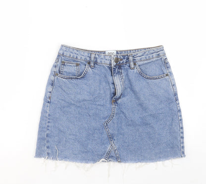 BDG Womens Blue Cotton A-Line Skirt Size M Button