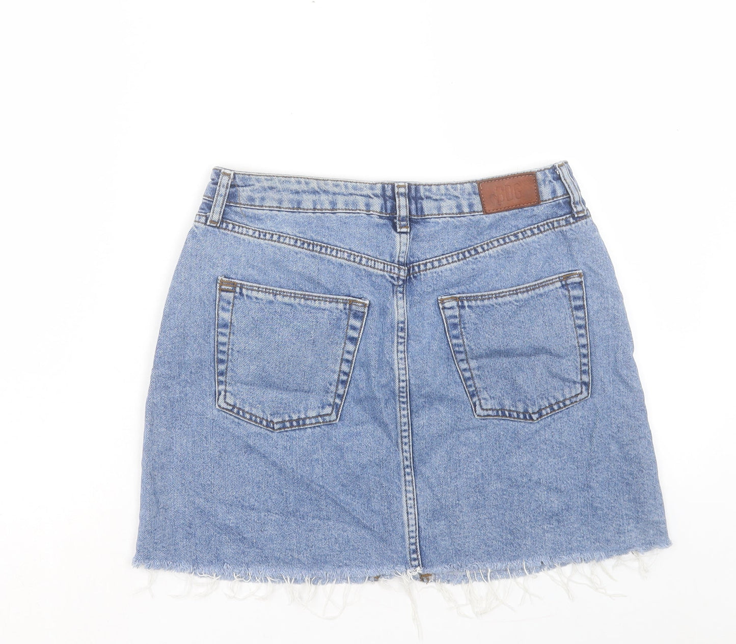 BDG Womens Blue Cotton A-Line Skirt Size M Button