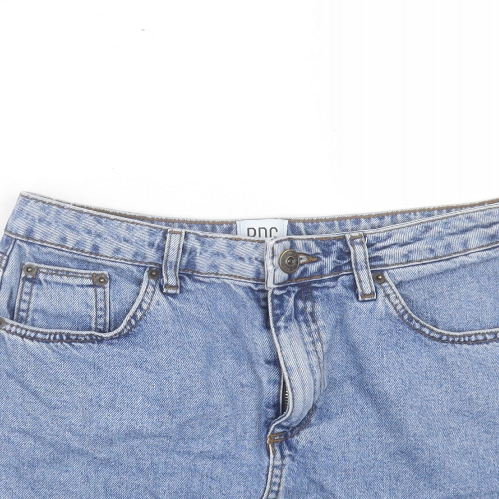 BDG Womens Blue Cotton A-Line Skirt Size M Button