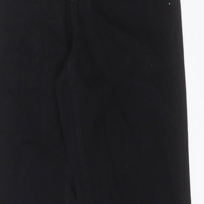 Charter Club Womens Black Cotton Straight Jeans Size 8 L32 in Regular Button