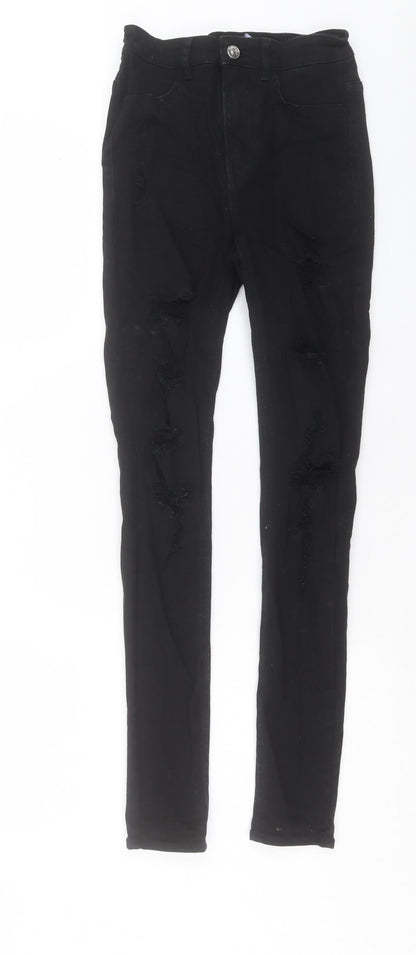 Womens UK Size 6 H&M Regular Fit Skinny Black Jeans
