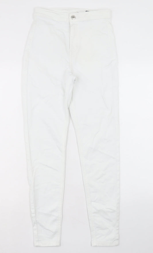 Womens UK Size 8 Marks and Spencer Regular Fit Skinny White Jeans