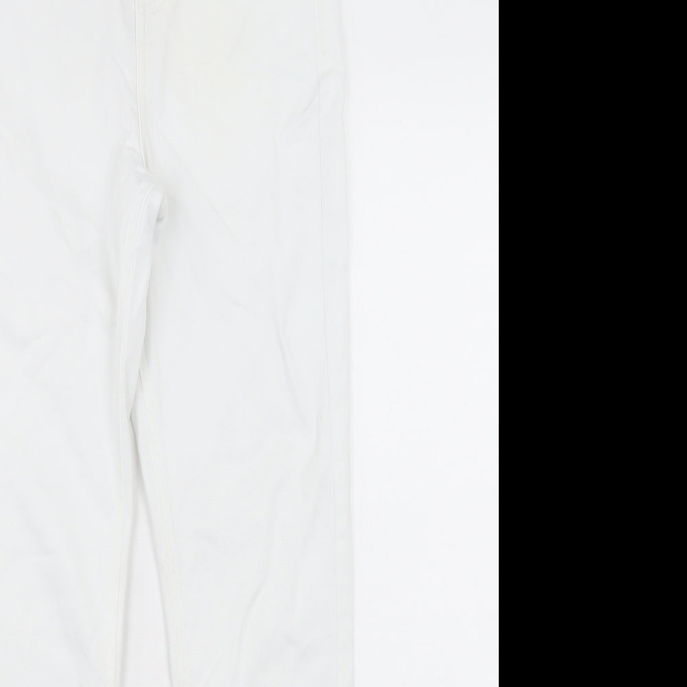 Womens UK Size 8 Marks and Spencer Regular Fit Skinny White Jeans