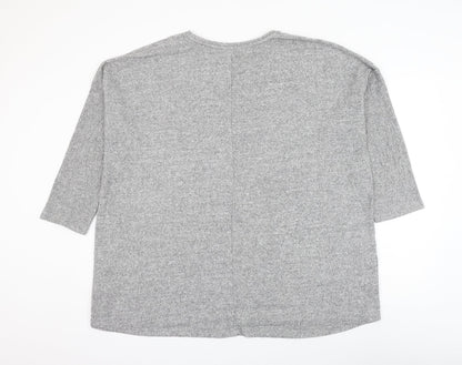 George Womens Grey Round Neck Viscose Pullover Jumper Size XL