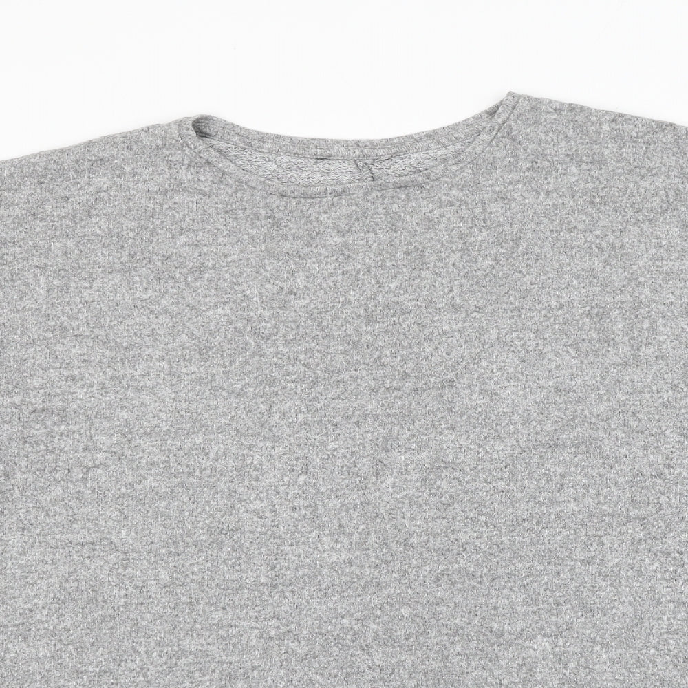 George Womens Grey Round Neck Viscose Pullover Jumper Size XL