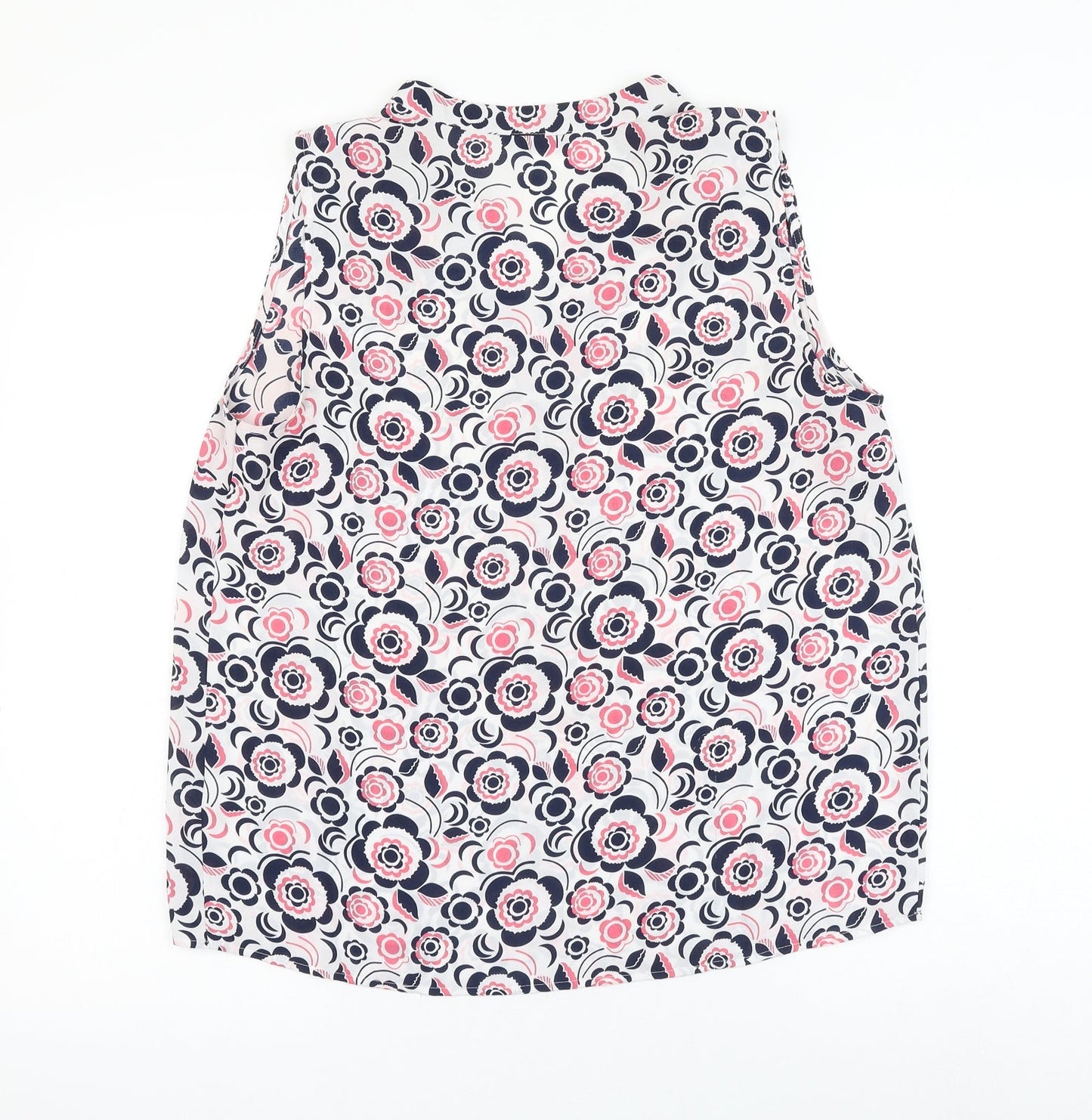 TU Womens Multicoloured Floral Polyester Basic Blouse Size 12 V-Neck