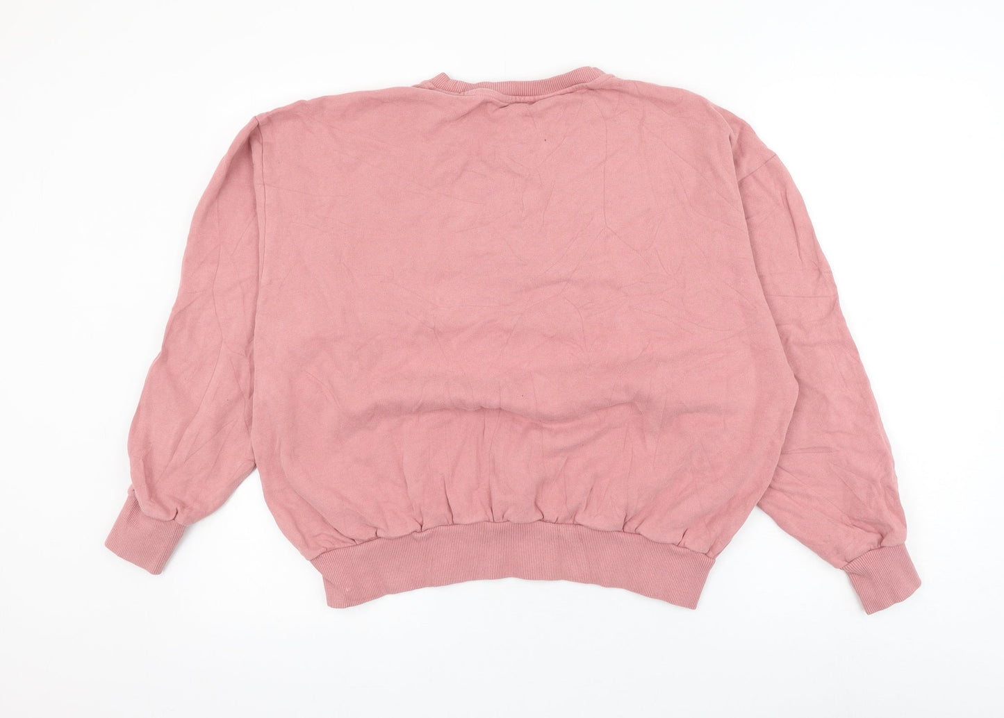 River Island Womens Pink Cotton Pullover Sweatshirt Size S Pullover - RI Country Club