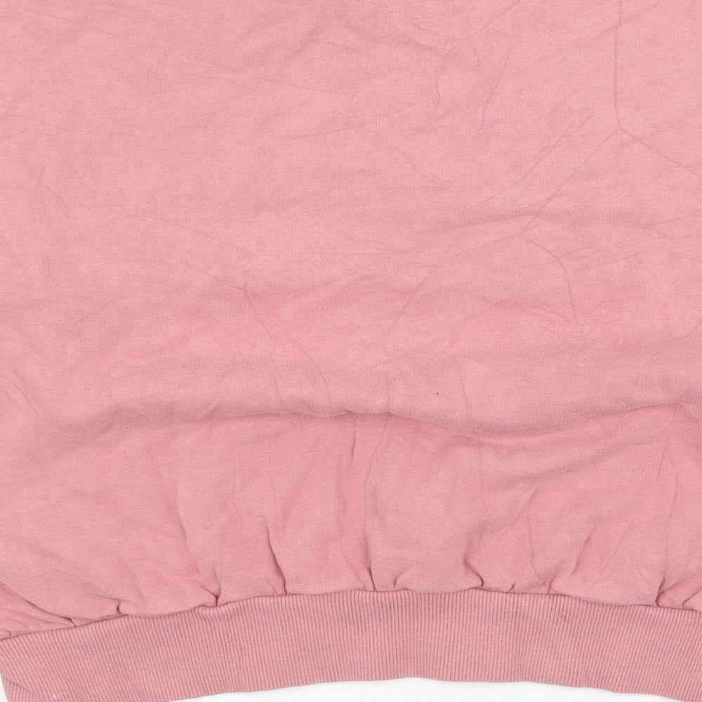 River Island Womens Pink Cotton Pullover Sweatshirt Size S Pullover - RI Country Club