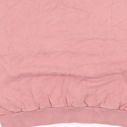 River Island Womens Pink Cotton Pullover Sweatshirt Size S Pullover - RI Country Club