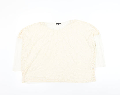 Womens UK Size 10 River Island Ivory Basic Blouse