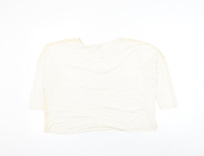 Womens UK Size 10 River Island Ivory Basic Blouse