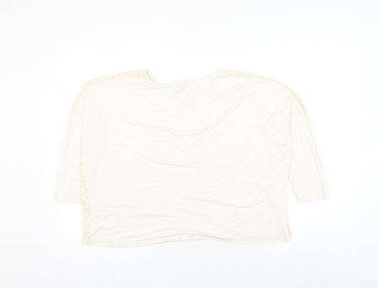Womens UK Size 10 River Island Ivory Basic Blouse