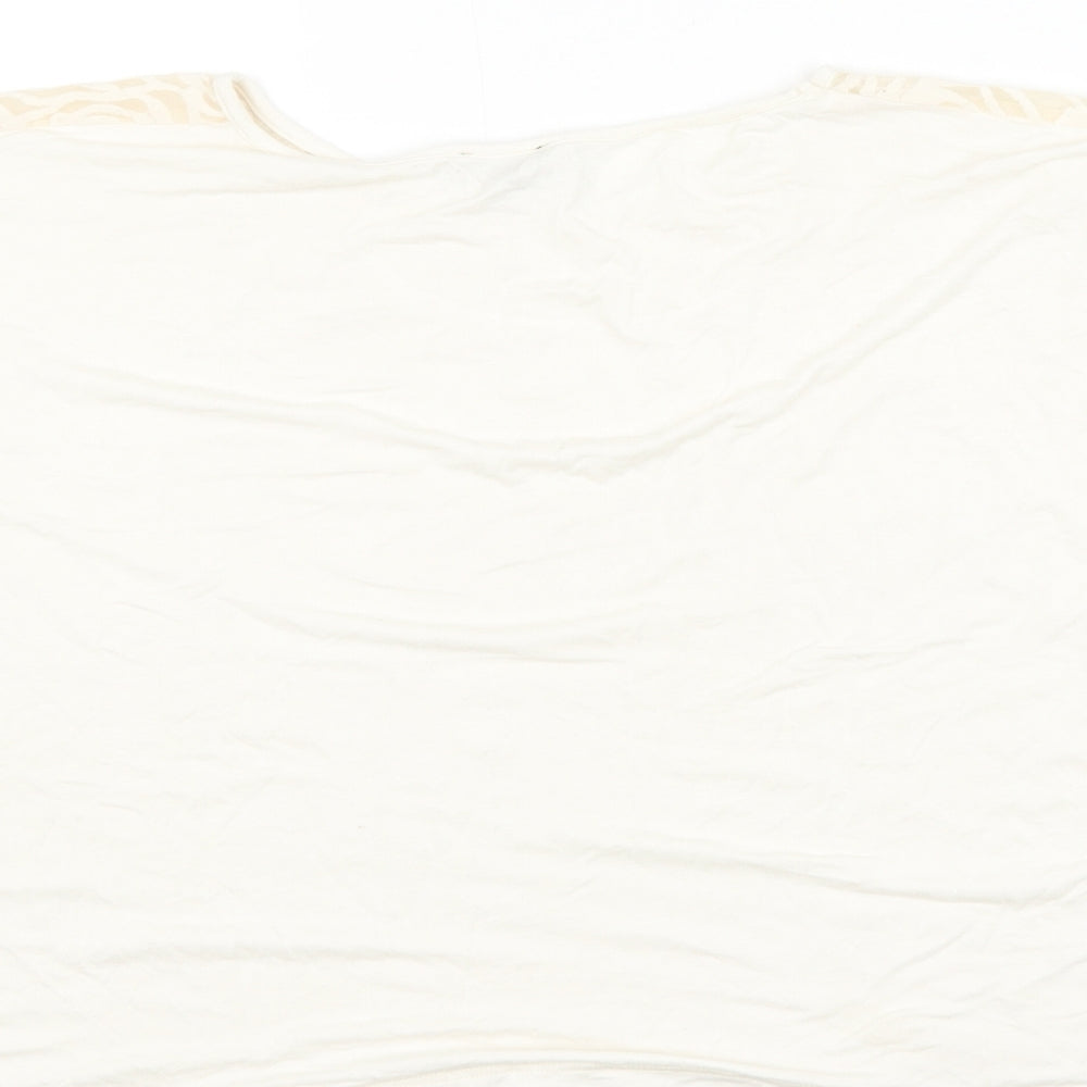 Womens UK Size 10 River Island Ivory Basic Blouse