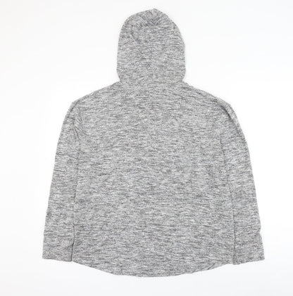 papay Womens Grey Viscose Pullover Hoodie Size M Pullover