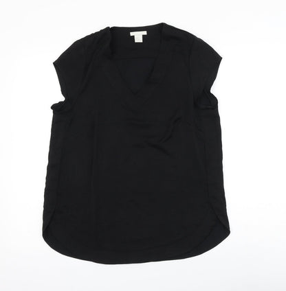 Womens UK Size 12 H&M Black Basic Blouse