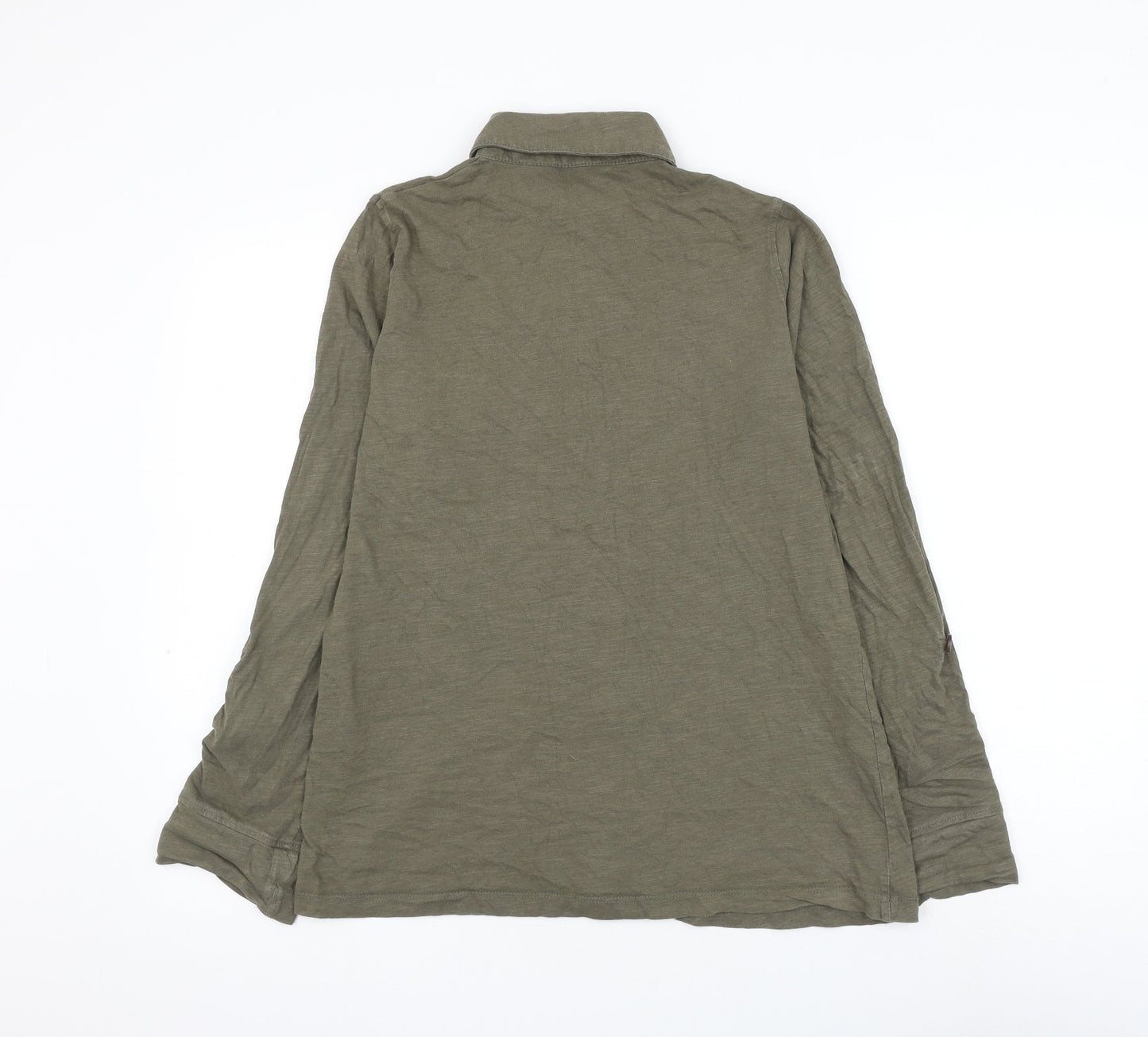 Womens UK Size 10 Dorothy Perkins Green Basic Button-Up