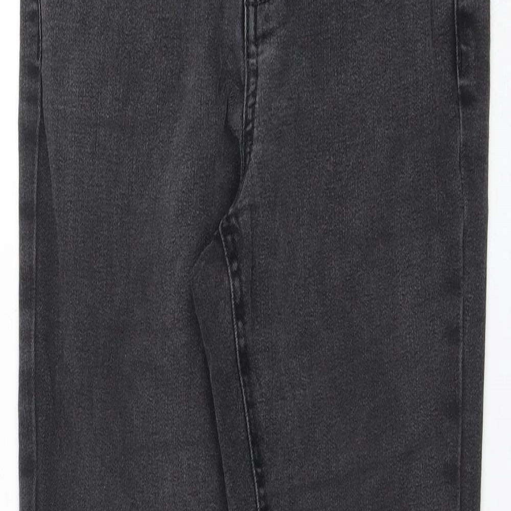 Primark Womens Grey Cotton Skinny Jeans Size 8 L28 in Regular Zip