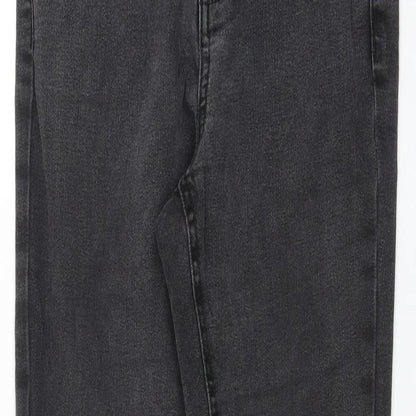 Primark Womens Grey Cotton Skinny Jeans Size 8 L28 in Regular Zip